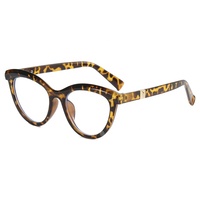 Lunettes de vue anti-lumière bleue à monture large, style œil de chat, monture intégrale, verres plats noirs, lunettes optiques haut de gamme pour femmes