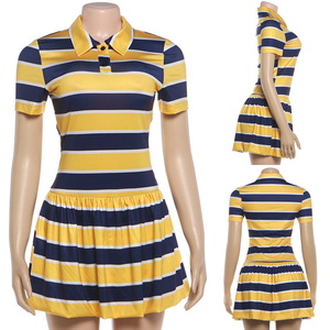 Vestido <span class=keywords><strong>Mini</strong></span> Casual <span class=keywords><strong>de</strong></span> Verano para Mujer, Modelo J36A, Moderno, con Bloques <span class=keywords><strong>de</strong></span> Color a Rayas, Sexy, Ajustado, Económico - Product Image 6