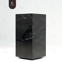 Socle de décoration de table en marbre personnalisable Socle en marbre stratifié Calcutta Table d'appoint sur pied en marbre