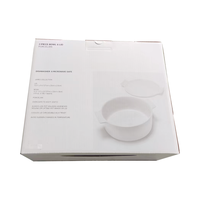 Boîte cadeau en papier personnalisée, élégante, durable et réutilisable pour un ensemble de matériel de cuisson en céramique, carton d'emballage pliable blanc
