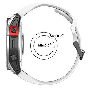 Correa de silicona deportiva RYB de doble color 20mm 22mm 26mm para <span class=keywords><strong>Garmin</strong></span> <span class=keywords><strong>Fenix</strong></span> 7 7X <span class=keywords><strong>7S</strong></span> Forerunner 965 Instinct 2 2X 2S Approach S70 - Product Image 3