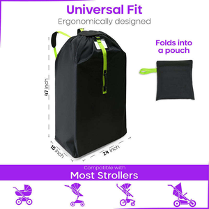 Sac de transport universel robuste pour siège auto bébé, sac de rangement pliable grand format OEM pour poussettes, étui de protection pour voyages en avion - Product Image 2
