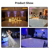 Plancher de danse LED sans fil DMX RC, effet ciel étoilé scintillant, magnétique infini, portable pour mariage, événement, bar, DJ, scène, fête