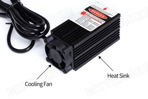 고출력 450nm 초점 조절 가능 12V <span class=keywords><strong>DC</strong></span> 블루 도트 레이저 모듈 (냉각 팬 포함) 100mW~2.5W (어댑터 + 브래킷 포함) - Product Image 3