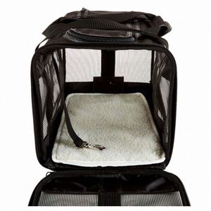 Nefes yumuşak taraflı <span class=keywords><strong>Xl</strong></span> katlanabilir taşınabilir moda tasarım siyah seyahat yavru köpek taşıyıcı Tote çanta kedi Pet çanta - Product Image 4