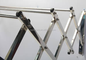 Porte-vêtements extensible mural en acier inoxydable MR-VP4-25 pour grande famille, pour le nettoyage et les chaussures - Product Image 6