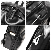 Nouveau sac à dos unisexe coréen en PU et polyester, capacité 20-35L, imperméable, respirant, décontracté, pour étudiant, sac d'école, sac à ordinateur tendance