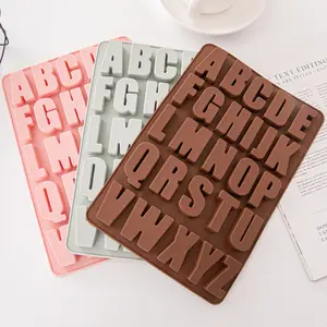 DIY 26英文大写字母硅胶模具烘焙饼干肥皂模具蛋糕巧克力模具蛋糕装饰