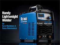 Machine à souder MMA à moteur DC Rolwal Inverter 120-200A 220V Neuve