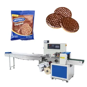 High speed automatic croissant bread donut muffin waffle mini cake packaging machine