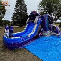 Offre Spéciale : Combo Château Gonflable Gamer Level Up - Toboggan Aquatique/Sec Gonflable pour Enfants, Usage Commercial, Capacité 200KG, Installation Facile