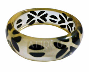 Elegant Indian Yellow & <b>Black</b> Resin Fashion Bangle Wide Bangles for <b>Women</b> and Girls - Product Image 6