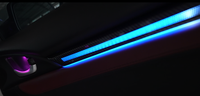Lampe d'ambiance à matrice de points en fibre de carbone, version 20 LED, pour Honda Civic 2016-2021 avec contrôle multiple