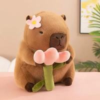 Peluches Kawaii Mignonnes et Douces, Jouet Animal Capybara, Boba Bubble Tea Capybara, Jouets en Peluche Rembourrés Capybara