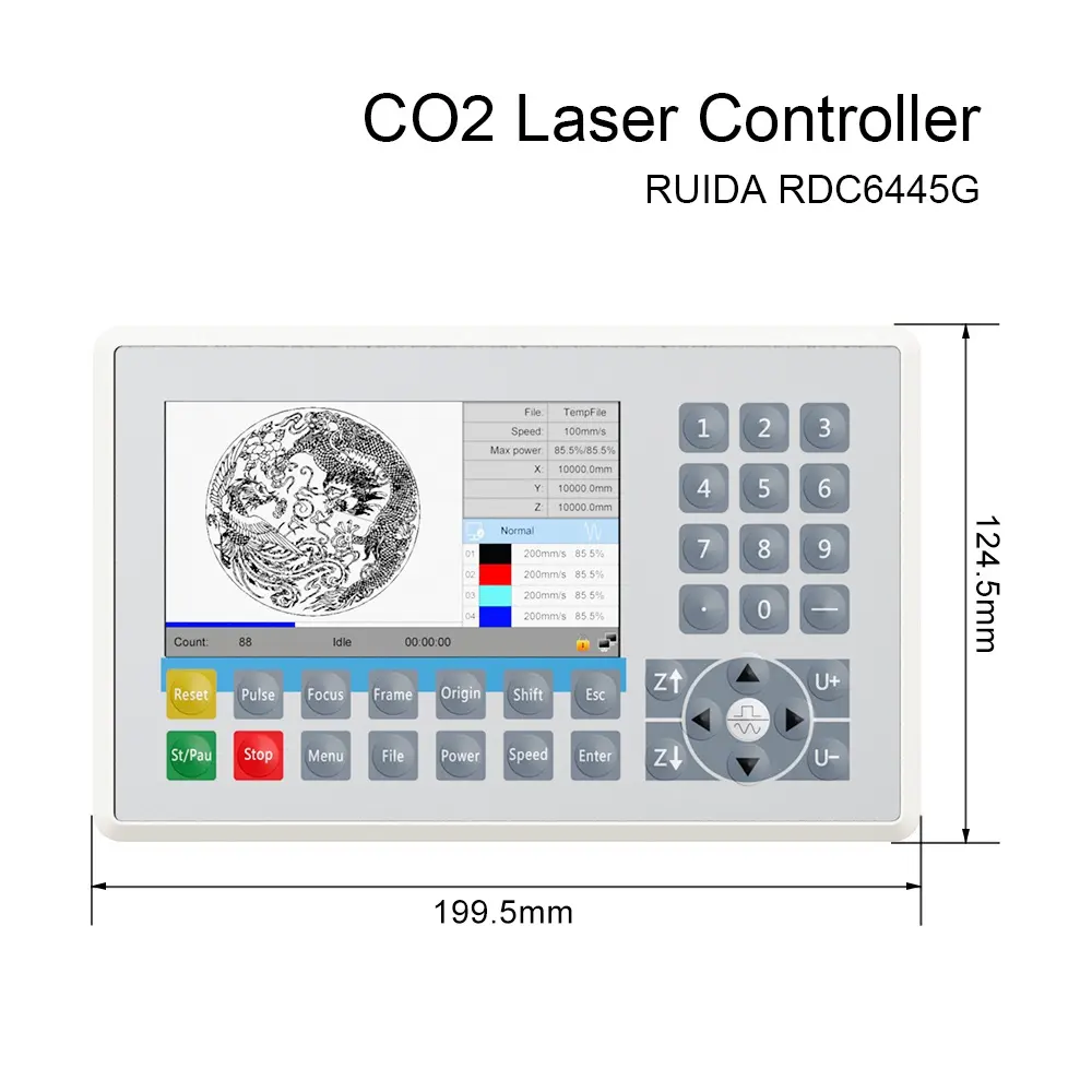 좋은-레이저 Ruida CO2 레이저 컨트롤러 보드 메인 보드 RDC6445G CO2 레이저 조각 절단 기계 지원