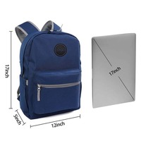 Grand sac à dos écologique en polyester, sacs à livres, sacs d'école pour ordinateur portable, sac à dos imperméable de 17 pouces avec trousse à crayons