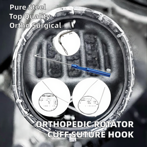Instrument orthopédique médical : Crochet de suture pour coiffe des rotateurs, Lasso manuel pour arthroscopie de l'épaule, en acier inoxydable, Classe I ISO13485 - Product Image 2