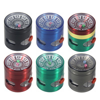 Trituradora de cajón GZ3363266 de aleación de Zinc, dados Rasta de 63mm, 4 capas de Metal, para tabaco y hierbas