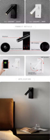Lampe murale LED en aluminium Oteshen avec port de charge USB Type C, commande par interrupteur, économie d'énergie, utilisation en parc, certifiée CE