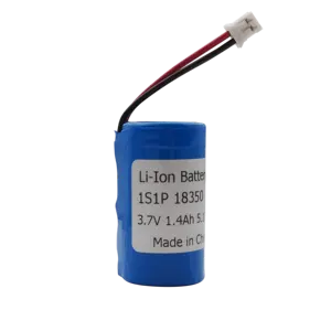 1S1P protected 18350 li-ion battery pack 3.7V 1400mAh with connector PH-2P