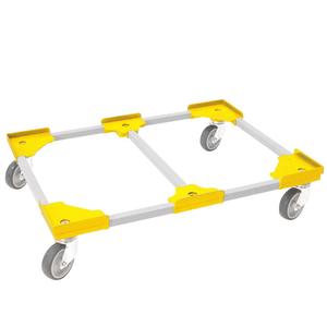 Màu Xám-Màu Vàng 4 Xoay Bánh Xe Màu Xám Bánh Xe Cao Su Giao Thông Vận Tải Con Lăn Cho <span class=keywords><strong>Euro</strong></span> Container 800x600Mm Giao Thông Vận Tải Xe Tay Xe Đẩy - Product Image 1