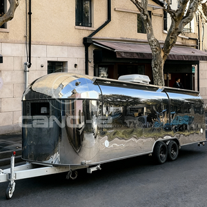 Remolque de Comida para Camiones de Comida, Remolque de Acero Inoxidable para Helados, Carrito Móvil de Comida Callejera - Product Image 1