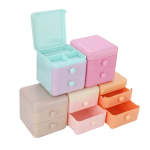 Plastic storage box makeup organizer case drawers cosmetic display storage organizer office sundries makeup container boxes