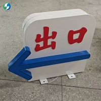 Venta caliente de alta visibilidad impermeable Circular gasolinera entrada salida LED cajas de luz signo para publicidad