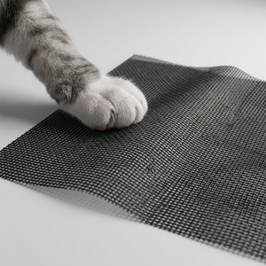 Filet anti-insectes en maille polyester enduit de PVC, anti-rayures, pour la sécurité des animaux domestiques, lavable pour fenêtres et portes - Product Image 1