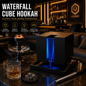 Chicha Cascade de Luxe en Acier Inoxydable Illuminée, Ensemble Moderne avec Logo Personnalisé pour Restaurant, Bar, Salon – Vente en Gros - Product Image 3