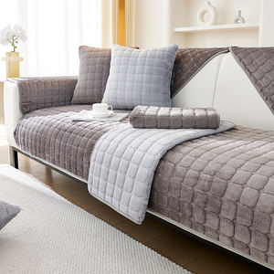 ผ้ากำมะหยี่ขนสั้นกันลื่นสำหรับโซฟา1/2/3/4ยืดหยุ่นซักได้ - Product Image 2