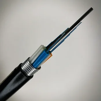 Venta caliente Cable de fibra óptica para exteriores de 24 núcleos 1km por rollo Precio de fábrica GYFTA53 Cable de comunicación Gyta53/Gyta/Gyxtw/Gyfty