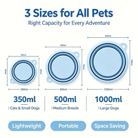 Bouteille d'eau pliable en silicone et plastique, anti-chute, automatique, pour chien et chat, 1000 ml, pour voyage et extérieur - Gamelle portable pour animaux de compagnie