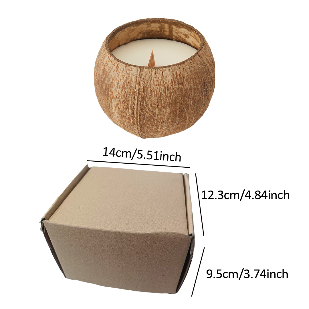 Vela aromática en cáscara de coco