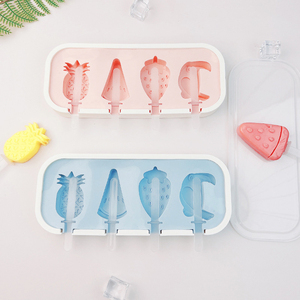 Offre Spéciale moule à crème glacée Popsicle Stick maison bricolage fromage de qualité alimentaire Silicone surgelé Sorbet dessin animé Pposicle moule avec couvercle - Product Image 2