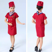 Costumes de jeu de rôle pour enfants, uniforme de capitaine, combinaison de pilote pour enfants, uniformes d'hôtesse de l'air pour garçons et filles