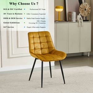 <span class=keywords><strong>Chaise</strong></span> de salle à manger OKAY, <span class=keywords><strong>chaise</strong></span> de salle à manger moderne minimaliste de qualité supérieure, tissu doux, confort ergonomique, chaises de salle à manger en velours - Product Image 1