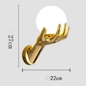 <span class=keywords><strong>Applique</strong></span> murale à main boule en verre dépoli doré moderne nordique pour appareils d'éclairage à la maison - Product Image 4
