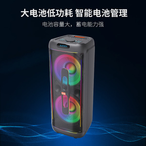 Dual <b>Speaker</b> Portable Bluetooth <b>Speaker</b> With Subwoofer High Volume For Outdoor Karaoke Fitness Colorful <b>Led</b> Light Rechargeable - Product Image 3