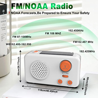 Générateur solaire J15-2026 tout-en-un pour radio, d'urgence, extérieur, avec batterie longue durée, manivelle et haut-parleur en plastique