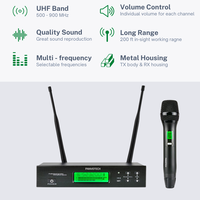 Pour Panvotech UHF système de Microphone sans fil portable micro dynamique cardioïde pour église DJ karaoké entretien scène d'enseignement