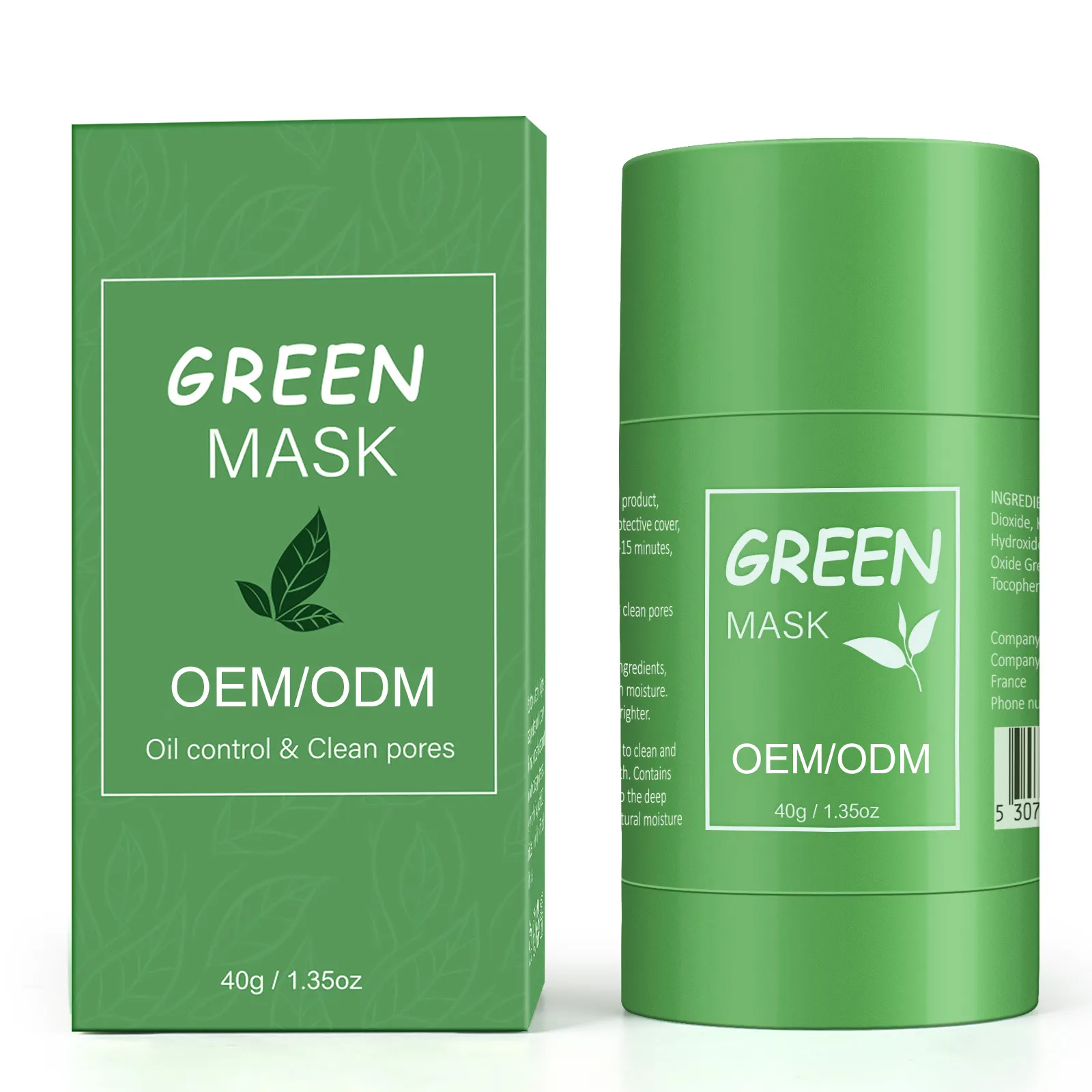 Best Selling Products Natural Organic Skin Care Green Tea Mask Stick Clean Facial Pores Oil Control Acne Removal OEM Wholesale