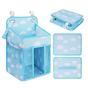 Sac de rangement suspendu multifonctionnel avec poches, grande capacité, pochette de rangement de chevet pour articles ménagers divers - Product Image 2