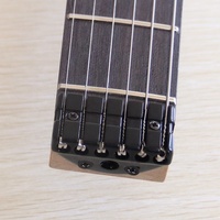 Penjualan Langsung Pabrik Gitar Elektrik Headless 30 Inch 6 Senar Ungu Mengkilap Portabel