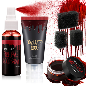SFX maquillaje efectos especiales cicatrices falsas fiesta spray de <span class=keywords><strong>sangre</strong></span> falsa comestible gel de <span class=keywords><strong>sangre</strong></span> falsa <span class=keywords><strong>Halloween</strong></span> kit de maquillaje de <span class=keywords><strong>sangre</strong></span> falsa - Product Image 1