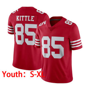 85 George Kittle 97 Nick Bosa 23 Christian McCaffrey 13 Brock Purdy Jugend San Francisco Fußball trikots Genähtes Limited Jersey - Product Image 2