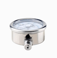 Manomètre en acier inoxydable 16 bar 100 mpa rempli d'huile résistant à la corrosion pour gaz et liquide manomètre numérique de haute précision