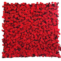 Mur de fleurs artificielles roses rouges pour décoration de mariage, toile de fond florale de simulation pour événements et fêtes