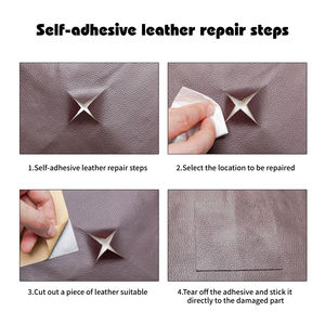 Pièce <span class=keywords><strong>en</strong></span> <span class=keywords><strong>cuir</strong></span> PVC auto-adhésive blanche <span class=keywords><strong>de</strong></span> 35*158 pouces pour la réparation <span class=keywords><strong>de</strong></span> vêtements, patch <span class=keywords><strong>de</strong></span> réparation <span class=keywords><strong>en</strong></span> <span class=keywords><strong>cuir</strong></span> sans colle résiduelle pour la rénovation - Product Image 2