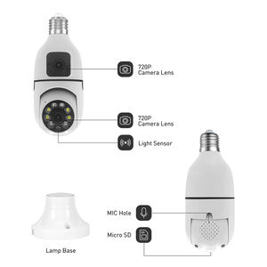 V380 RVSQ002 1 1 megapixel WIFI Indoor Security CCTV-Lampen kamera Dual Lens Nachtsicht-Bewegungs erkennung TF-Karte Cloud Data Storage CMOS - Product Image 3